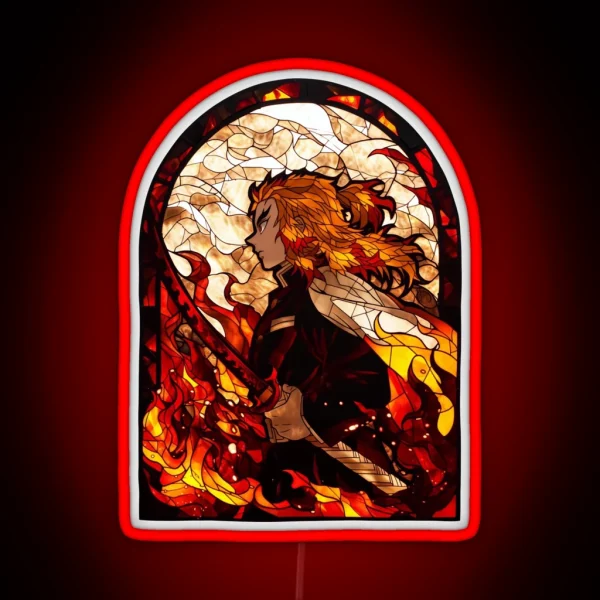 Stained Glass Flame Slayer RGB Neon Sign