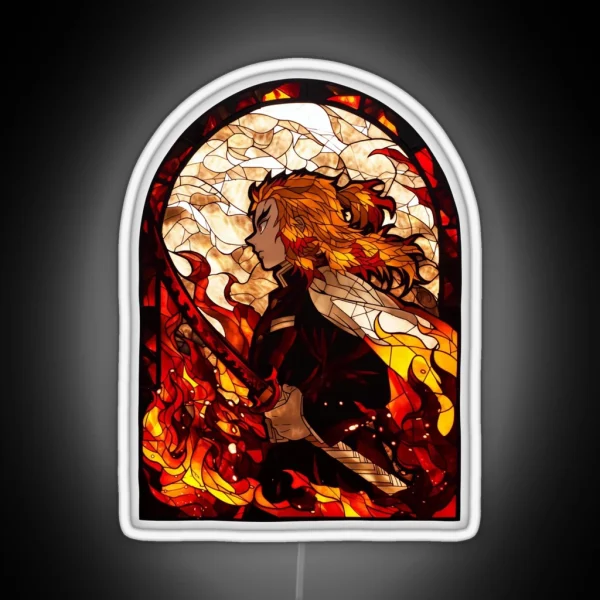 Stained Glass Flame Slayer RGB Neon Sign