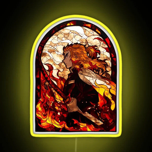 Stained Glass Flame Slayer RGB Neon Sign