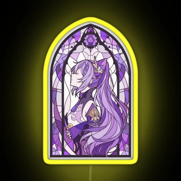 Stained Glass Keqing RGB Neon Sign