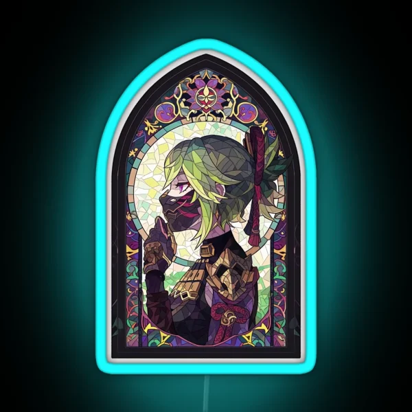 Stained Glass Kuki Shinobu RGB Neon Sign