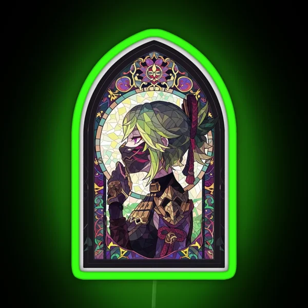 Stained Glass Kuki Shinobu RGB Neon Sign