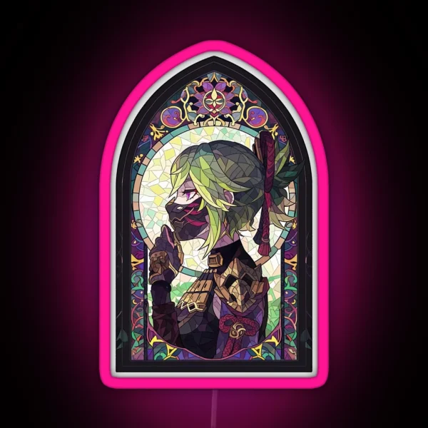 Stained Glass Kuki Shinobu RGB Neon Sign