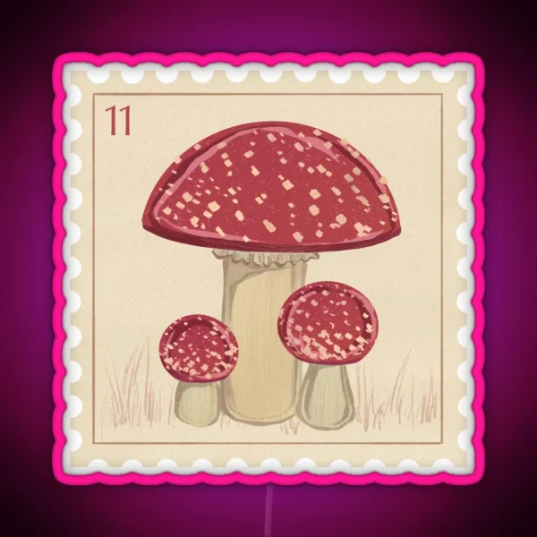 Stamp Amanita Muscaria RGB Neon Sign