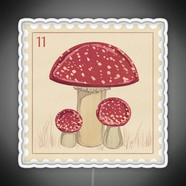 Stamp Amanita Muscaria RGB Neon Sign