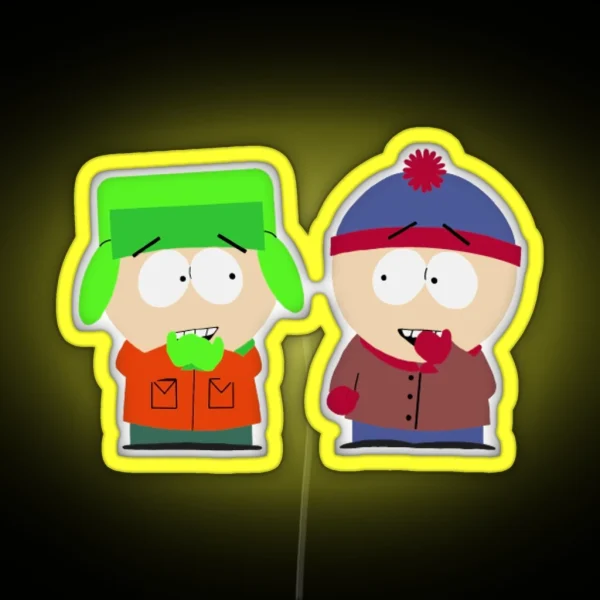 Stan And Kyle RGB Neon Sign