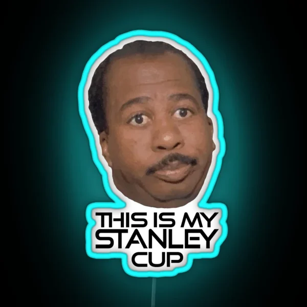 Stanley Cup Mug Of Stanley Hudson From The RGB Neon Sign