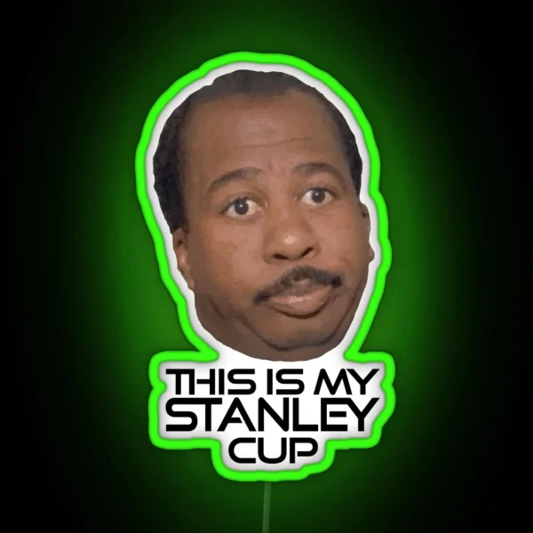 Stanley Cup Mug Of Stanley Hudson From The RGB Neon Sign