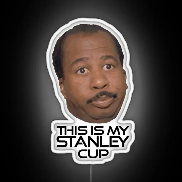 Stanley Cup Mug Of Stanley Hudson From The RGB Neon Sign