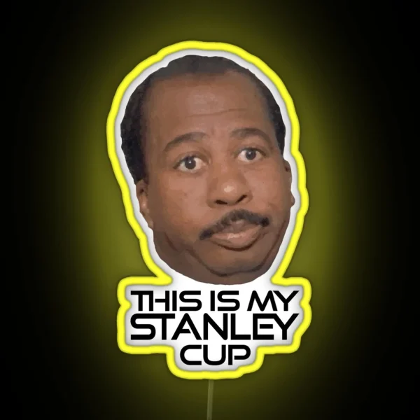 Stanley Cup Mug Of Stanley Hudson From The RGB Neon Sign