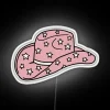Vibrant Western-themed LED Star Cowgirl Hat Sign in Bright Colors
