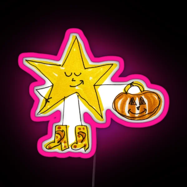 Star Guy Trick Or Treat RGB Neon Sign