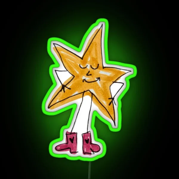 Star Guy With Boots RGB Neon Sign