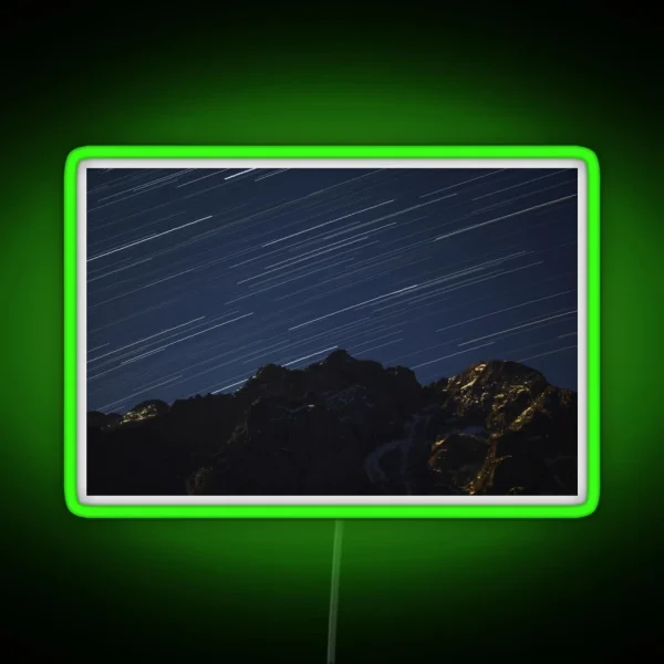 Star Trails Above The Alps RGB Neon Sign