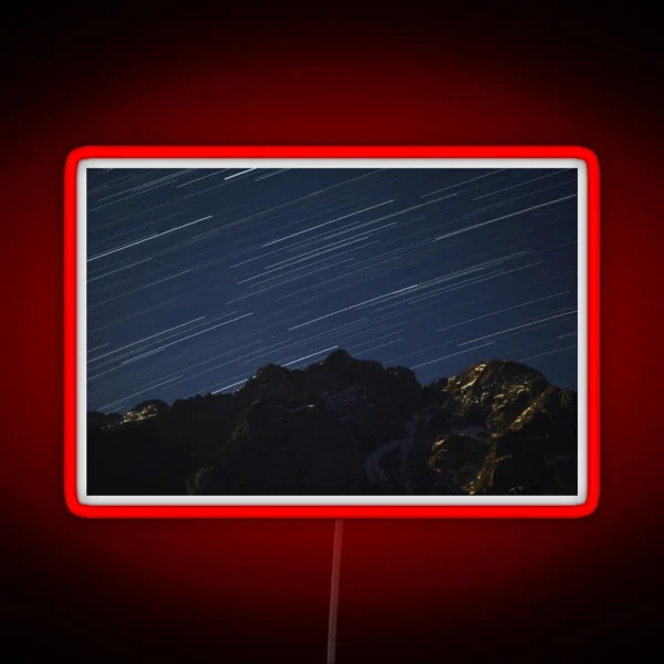 Star Trails Above The Alps RGB Neon Sign