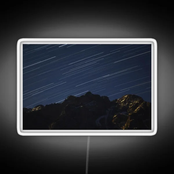 Star Trails Above The Alps RGB Neon Sign