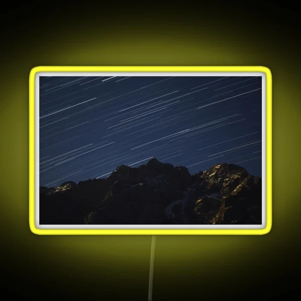 Star Trails Above The Alps RGB Neon Sign