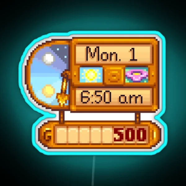 Stardew Valley Day Cycle RGB Neon Sign