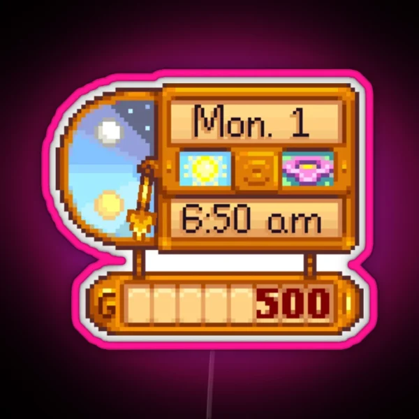 Stardew Valley Day Cycle RGB Neon Sign