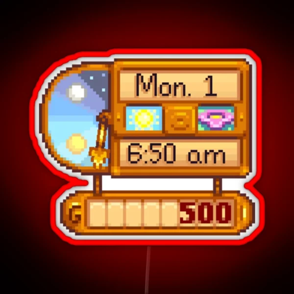 Stardew Valley Day Cycle RGB Neon Sign