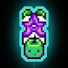 Neon Junimo symbol for fans of Stardew Valley game interior decor