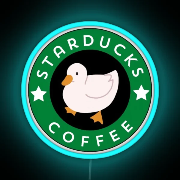 Starducks Coffee Logo RGB Neon Sign