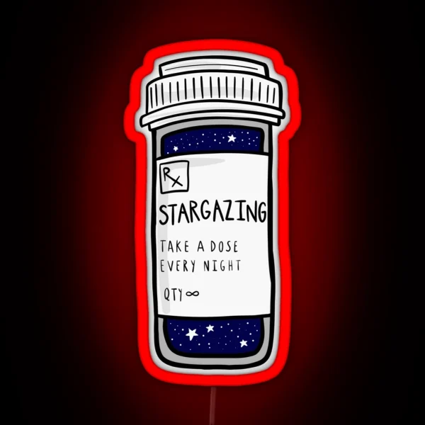 Stargazing Prescription Pill Bottle Led RGB Neon Sign