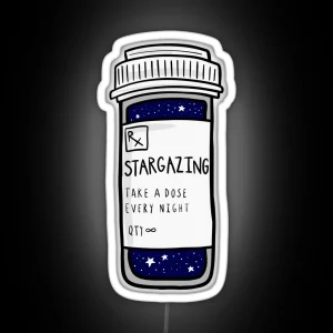 Stargazing Prescription Pill Bottle Led RGB Neon Sign