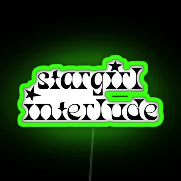 Stargirl Interlude Black Text RGB Neon Sign