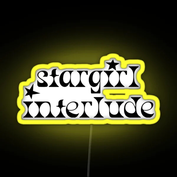 Stargirl Interlude Black Text RGB Neon Sign