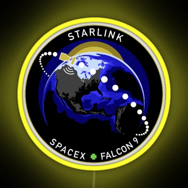 Starlink Mission Space X RGB Neon Sign