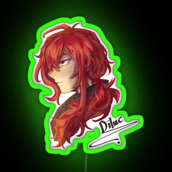 Starring Diluc RGB Neon Sign