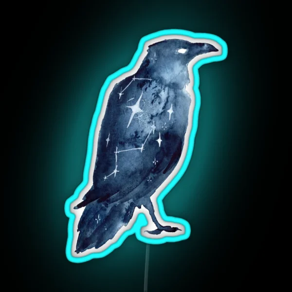 Starry Crow RGB Neon Sign