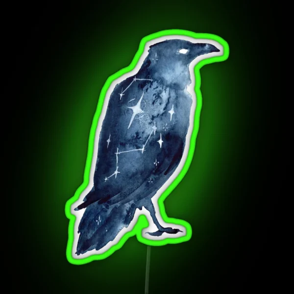Starry Crow RGB Neon Sign