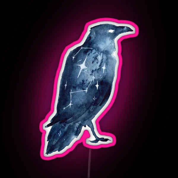 Starry Crow RGB Neon Sign