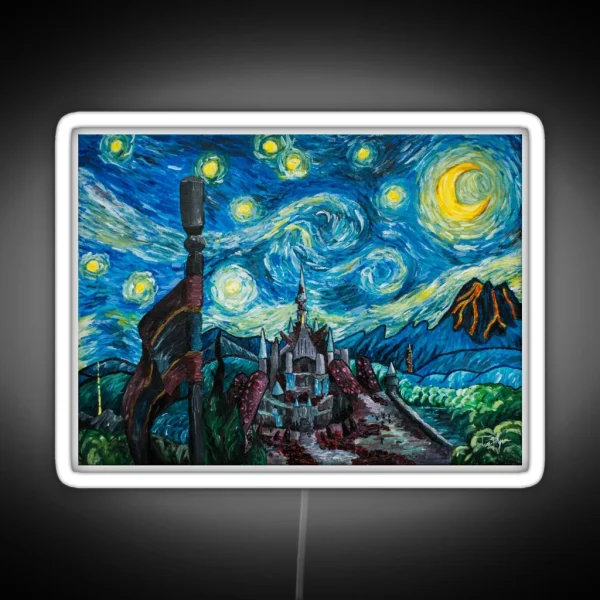 Starry Night Over The Castle RGB Neon Sign
