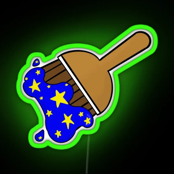 Starry Paint Brush Neopets RGB Neon Sign