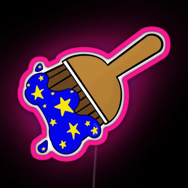 Starry Paint Brush Neopets RGB Neon Sign