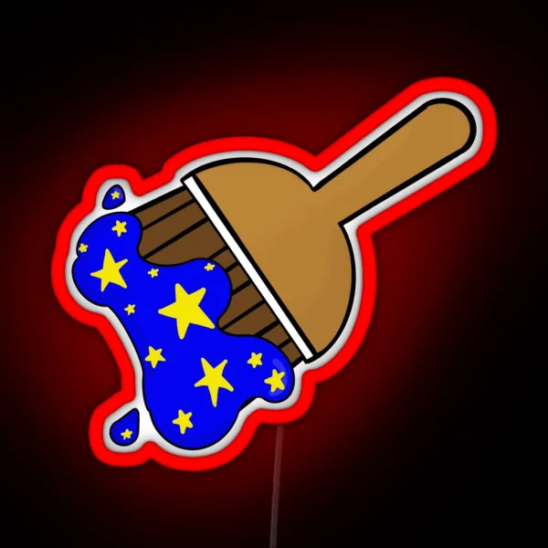 Starry Paint Brush Neopets RGB Neon Sign