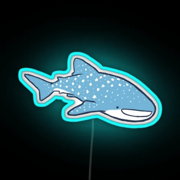 Starry Whale Sharks Light Version RGB Neon Sign