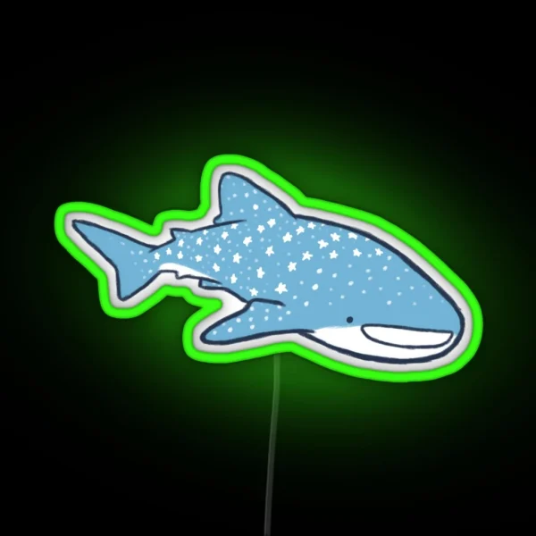 Starry Whale Sharks Light Version RGB Neon Sign