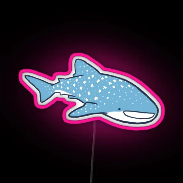 Starry Whale Sharks Light Version RGB Neon Sign