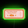 Glowing RGB Neon Sign featuring Festive Stars Hollow Autumn Festival Tickets