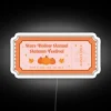 Neon illuminated ticket stub from the charming Stars Hollow autumn festival