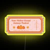 RGB Neon LED Sign for Autumn Festival Tickets in Starlight Village