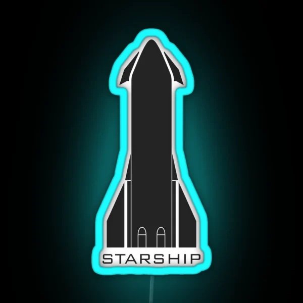 Starship Minimalist RGB Neon Sign