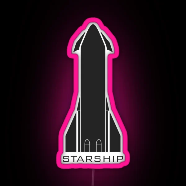 Starship Minimalist RGB Neon Sign