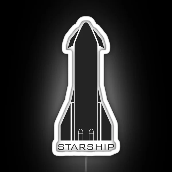 Starship Minimalist RGB Neon Sign