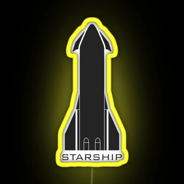 Starship Minimalist RGB Neon Sign