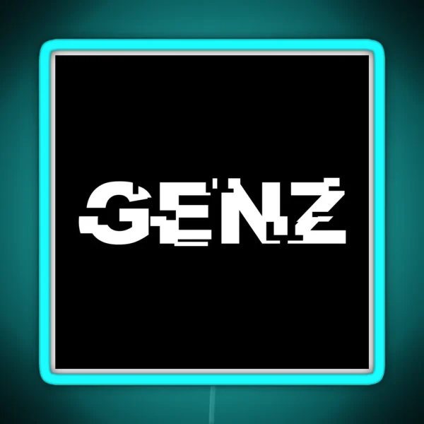 Static Glitch Genz RGB Neon Sign